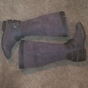 Charlotte Russe grey knee high boots
